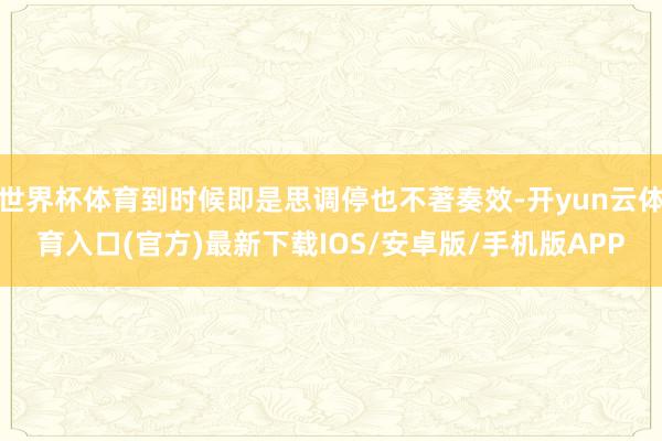 世界杯体育到时候即是思调停也不著奏效-开yun云体育入口(官方)最新下载IOS/安卓版/手机版APP