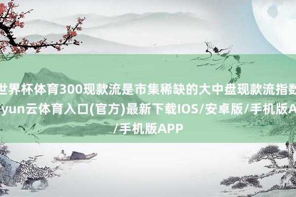 世界杯体育300现款流是市集稀缺的大中盘现款流指数-开yun云体育入口(官方)最新下载IOS/安卓版/手机版APP