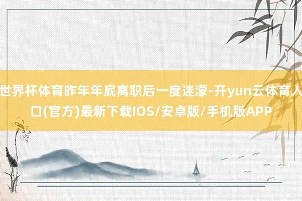 世界杯体育昨年年底离职后一度迷濛-开yun云体育入口(官方)最新下载IOS/安卓版/手机版APP