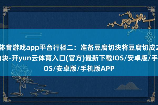 体育游戏app平台行径二：准备豆腐切块将豆腐切成2~3厘米的块-开yun云体育入口(官方)最新下载IOS/安卓版/手机版APP