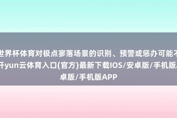 世界杯体育对极点寥落场景的识别、预警或惩办可能不足-开yun云体育入口(官方)最新下载IOS/安卓版/手机版APP